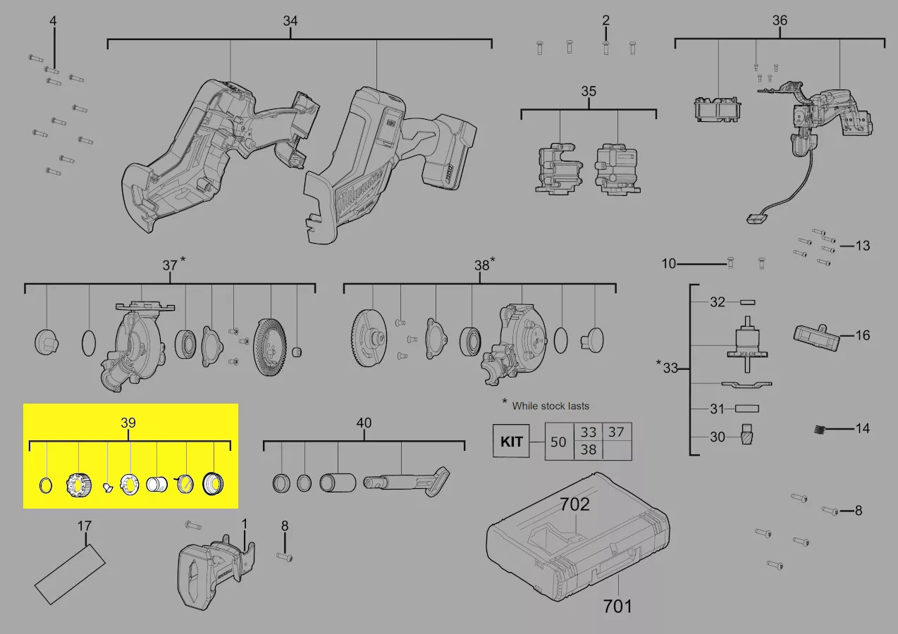 set fixtec fixation lame réf. 14461011 Milwaukee